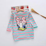 Children Girls Dress  Casual Stripe Pattern Vestidos