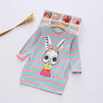 Children Girls Dress  Casual Stripe Pattern Vestidos