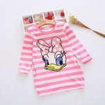 Children Girls Dress  Casual Stripe Pattern Vestidos