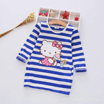 Children Girls Dress  Casual Stripe Pattern Vestidos
