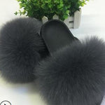 Faux Fur Slippers Women