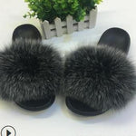 Faux Fur Slippers Women