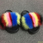 Faux Fur Slippers Women