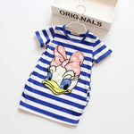 Children Girls Dress  Casual Stripe Pattern Vestidos