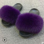 Faux Fur Slippers Women