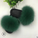 Faux Fur Slippers Women