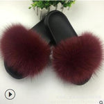 Faux Fur Slippers Women