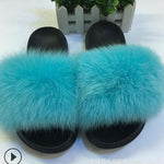 Faux Fur Slippers Women