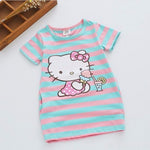 Children Girls Dress  Casual Stripe Pattern Vestidos