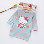 Children Girls Dress  Casual Stripe Pattern Vestidos